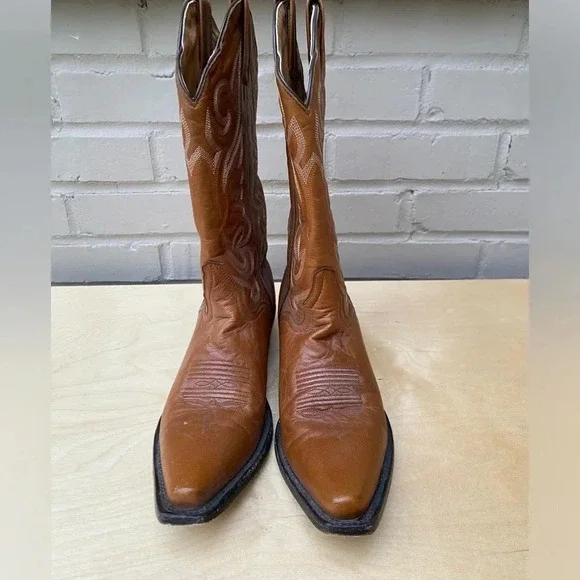 J.B. Dillon Coyboy Boots Women’s 7.5 Goat Leather Western  Boot - Picture 3 of 9